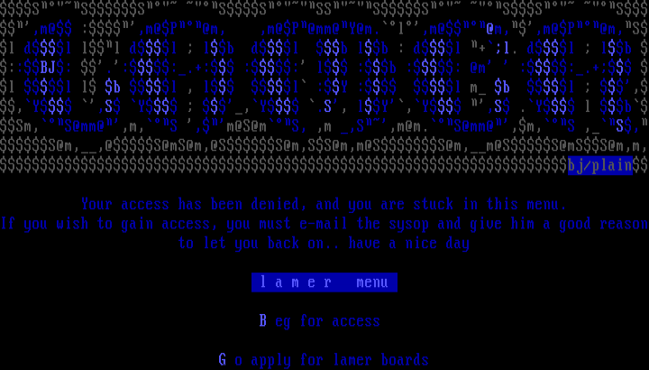 Lamer Menu (Dementia) by Black Jack