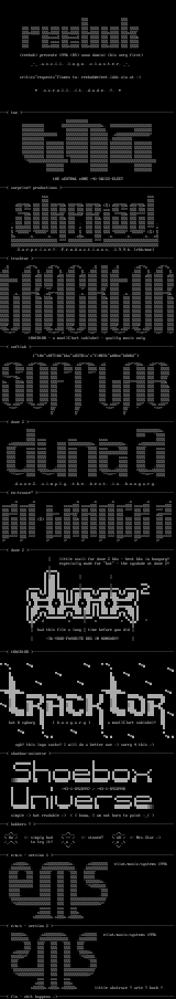my first ever ascii cluster by ReeBoK^moz