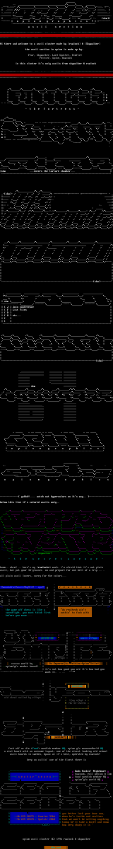 Ascii Cluster by rawlock & skywalker