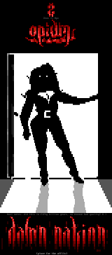 B&W Ansi logo for Damn Nation by Zeus II